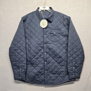 Criquet Men's Quilted Shirt Jacket - Navy